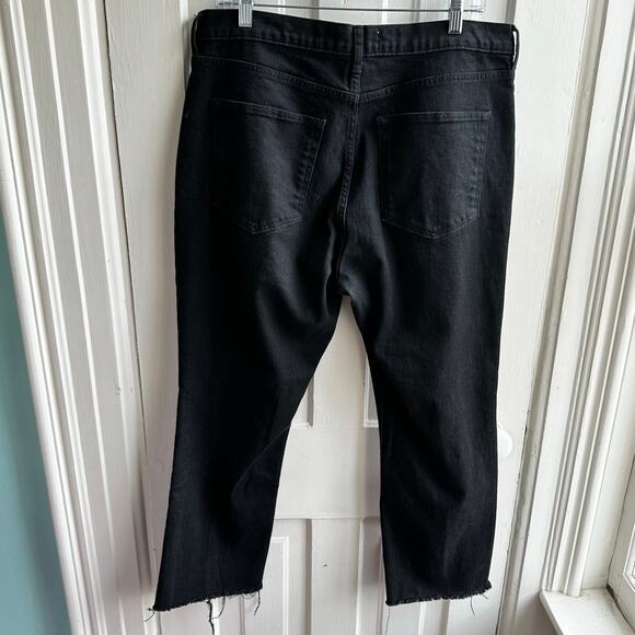 Everlane The Way High Jean Straight Leg Raw Hem in Black - Picture 6 of 8